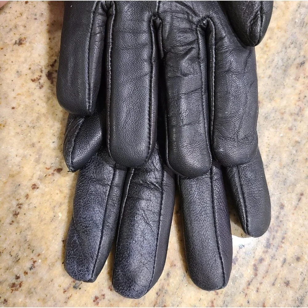 Thinsulate Insulation Women's Size L Black Soft Leather Quilted 40 Gram Biker